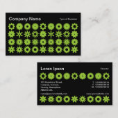 Spots - Mars Green auf schwarz Visitenkarte (Vorne/Hinten)