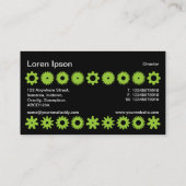 Spots - Mars Green auf schwarz Visitenkarte (Rückseite)