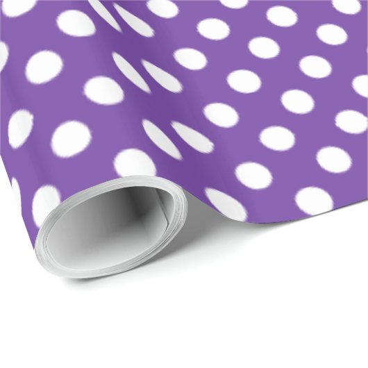 Spots Muster Lila Herz Geschenkpapier (Rolleneckpunkt)