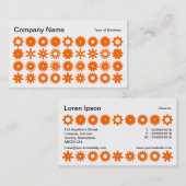 Spots - Orange auf Weiß Visitenkarte (Vorne/Hinten)