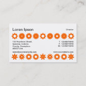 Spots - Orange auf Weiß Visitenkarte (Rückseite)