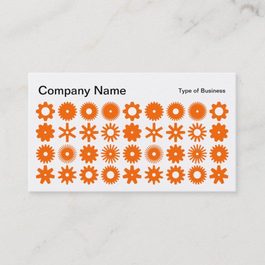 Spots - Orange auf Weiß Visitenkarte (Vorderseite)