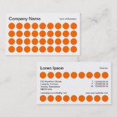 Spots - orange, schwarz und weiß visitenkarte (Vorne/Hinten)