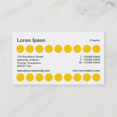 Spots - orange und weiß visitenkarte (Rückseite)