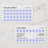 Spots - Pulver Blau, Schwarz und Weiß Visitenkarte (Vorne/Hinten)