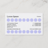 Spots - Pulver Blau, Schwarz und Weiß Visitenkarte (Rückseite)