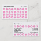 Spots - Rosa auf Weiß Visitenkarte (Vorne/Hinten)