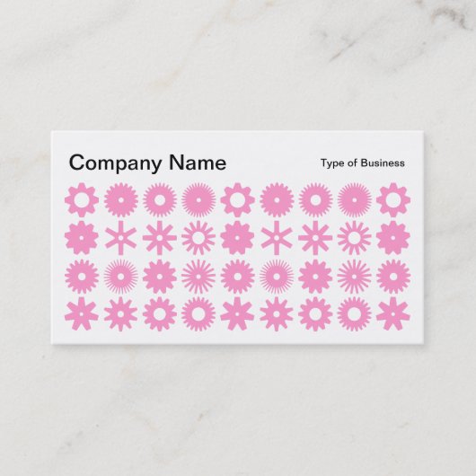 Spots - Rosa auf Weiß Visitenkarte (Vorderseite)