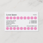 Spots - Rosa, Schwarz und Weiß Visitenkarte (Rückseite)