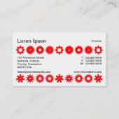 Spots - Rot auf Weiß Visitenkarte (Rückseite)