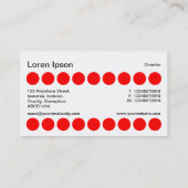 Spots - rot, schwarz und weiß visitenkarte (Rückseite)