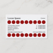 Spots - Ruby, Black und White Visitenkarte (Rückseite)