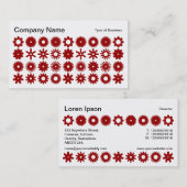 Spots - Ruby Red on White Visitenkarte (Vorne/Hinten)