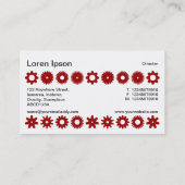 Spots - Ruby Red on White Visitenkarte (Rückseite)