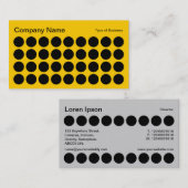 Spots - Schwarz und Gelb Visitenkarte (Vorne/Hinten)