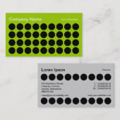 Spots - Schwarz und Mars Grün Visitenkarte (Vorne/Hinten)