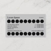 Spots - Schwarz und Mars Grün Visitenkarte (Rückseite)