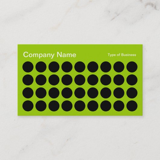 Spots - Schwarz und Mars Grün Visitenkarte (Vorderseite)