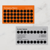 Spots - Schwarz und Orange Visitenkarte (Vorne/Hinten)