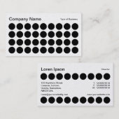 Spots - Schwarz und Weiß (Gold) Visitenkarte (Vorne/Hinten)