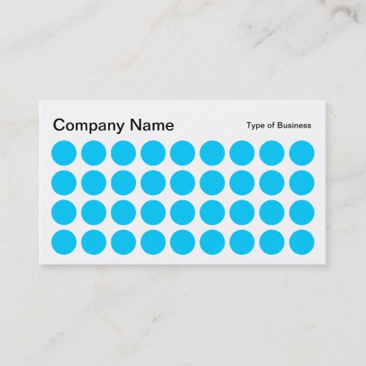 Spots - Sky Blue, Black und White Visitenkarte (Vorderseite)