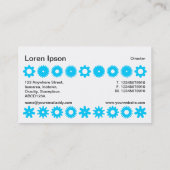 Spots - Sky Blue on White Visitenkarte (Rückseite)