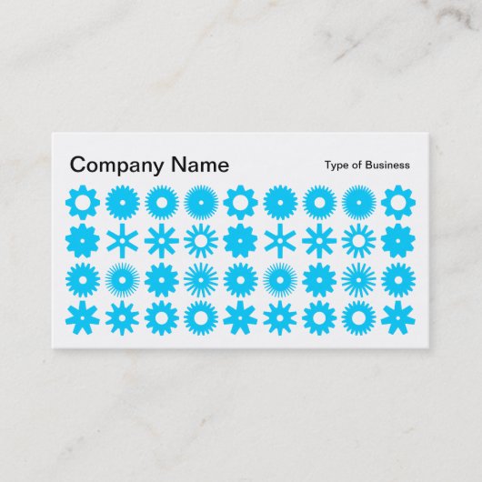 Spots - Sky Blue on White Visitenkarte (Vorderseite)