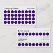 Spots - Tief Lila, schwarz und weiß Visitenkarte (Vorne/Hinten)