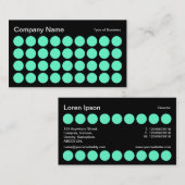 Spots - Türkis auf schwarz Visitenkarte (Vorne/Hinten)