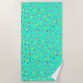Spots und Punkte Polka Dot Aquarell Strand Stil Strandtuch (Vorderseite)