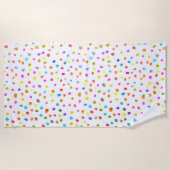 Spots und Punkte Polka Dot Aquarell Strand Stil Strandtuch (Vorderseite)