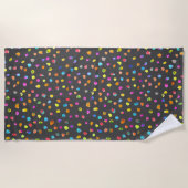 Spots und Punkte Polka Dot Aquarell Strand Stil Strandtuch (Vorderseite)