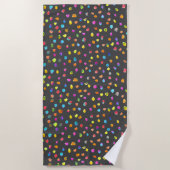 Spots und Punkte Polka Dot Aquarell Strand Stil Strandtuch (Vorderseite)