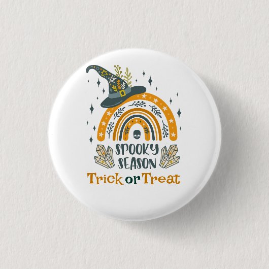 Spott Halloween-Symbole Button (Vorderseite)