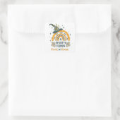 Spott Halloween-Symbole Quadratischer Aufkleber (Tasche)