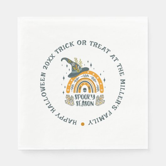 Spott Halloween-Symbole Serviette (Vorderseite)