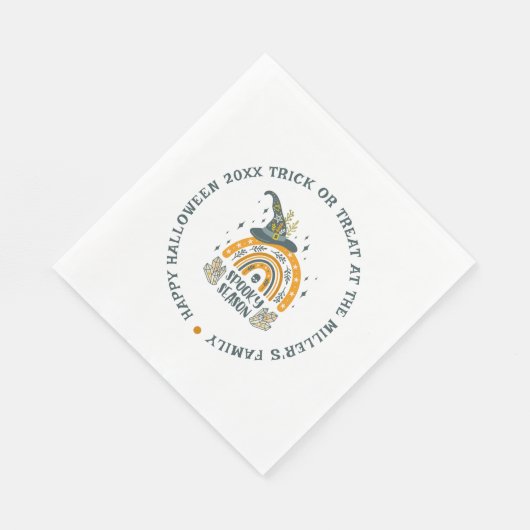 Spott Halloween-Symbole Serviette (Ecke)