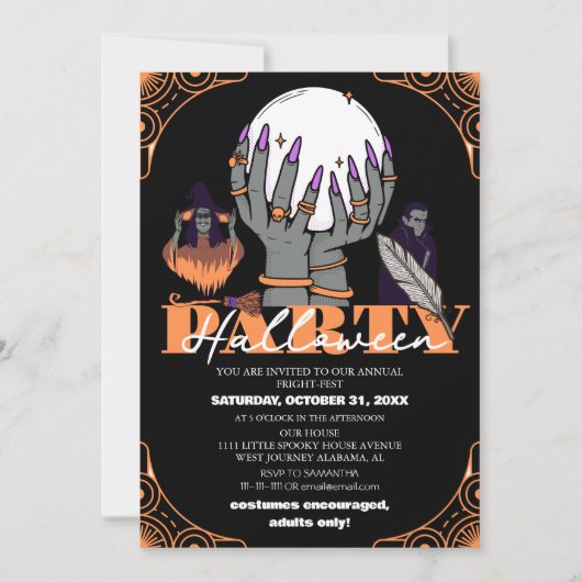 Spott-Vampir-Party Einladung (Vorderseite)