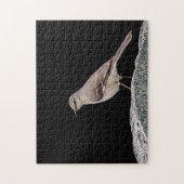 Spottdrossel auf einem Grabstein Puzzle (Vertikal)