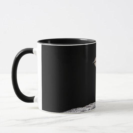 Spottdrossel auf einem Grabstein Tasse (Links)