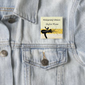 Spottdrossel-Haar-Stylist-Namen-Umbau Button (Beispiel)