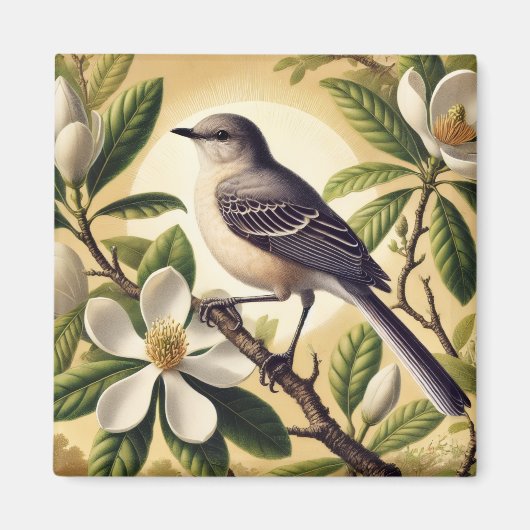 Spottdrossel Mississippi Staatsvogel Magnet (Vorne)