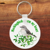 Spottdrossel wärmen mein Herz Schlüsselanhänger (Vorderseite)