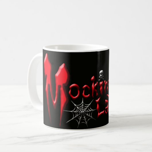 Spottdrossel-Weg-Logo-Tasse Kaffeetasse (Vorderseite Links)