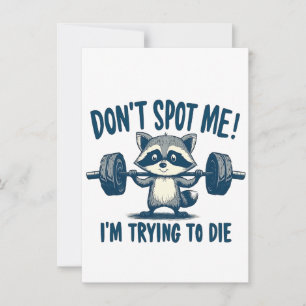 Spotte mich nicht, ich versuche Funy Fitness Racco Einladung