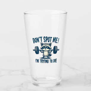 Spotte mich nicht, ich versuche Funy Fitness Racco Glas