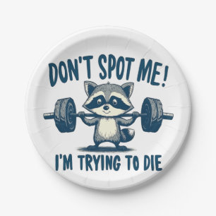 Spotte mich nicht, ich versuche Funy Fitness Racco Pappteller