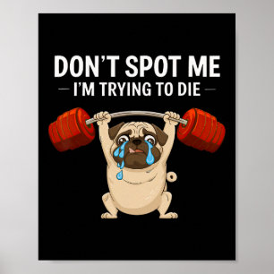 Spotte mir nicht, dass ich versuche, Bodybuilding Poster
