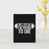 Spotte mir nicht, dass ich versuche, lustigen Gym- Karte (Gelbe Blume)