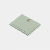 Spotted Art Nouveau Cat Personalize Notes Post-it Klebezettel (angewinkelt)